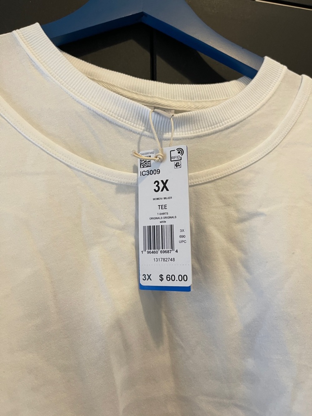 adidas White Layered Short Sleeve Tee with Side Drawstrings - Picture 2 of 9